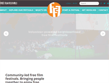 Tablet Screenshot of freefilmfestivals.org